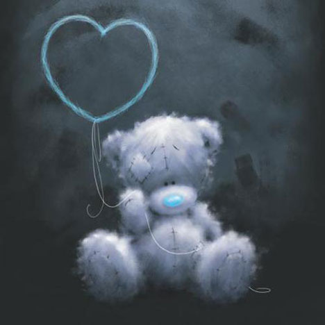 Tatty Teddy with Heart Balloon Outline Me to You Bear Card £1.49